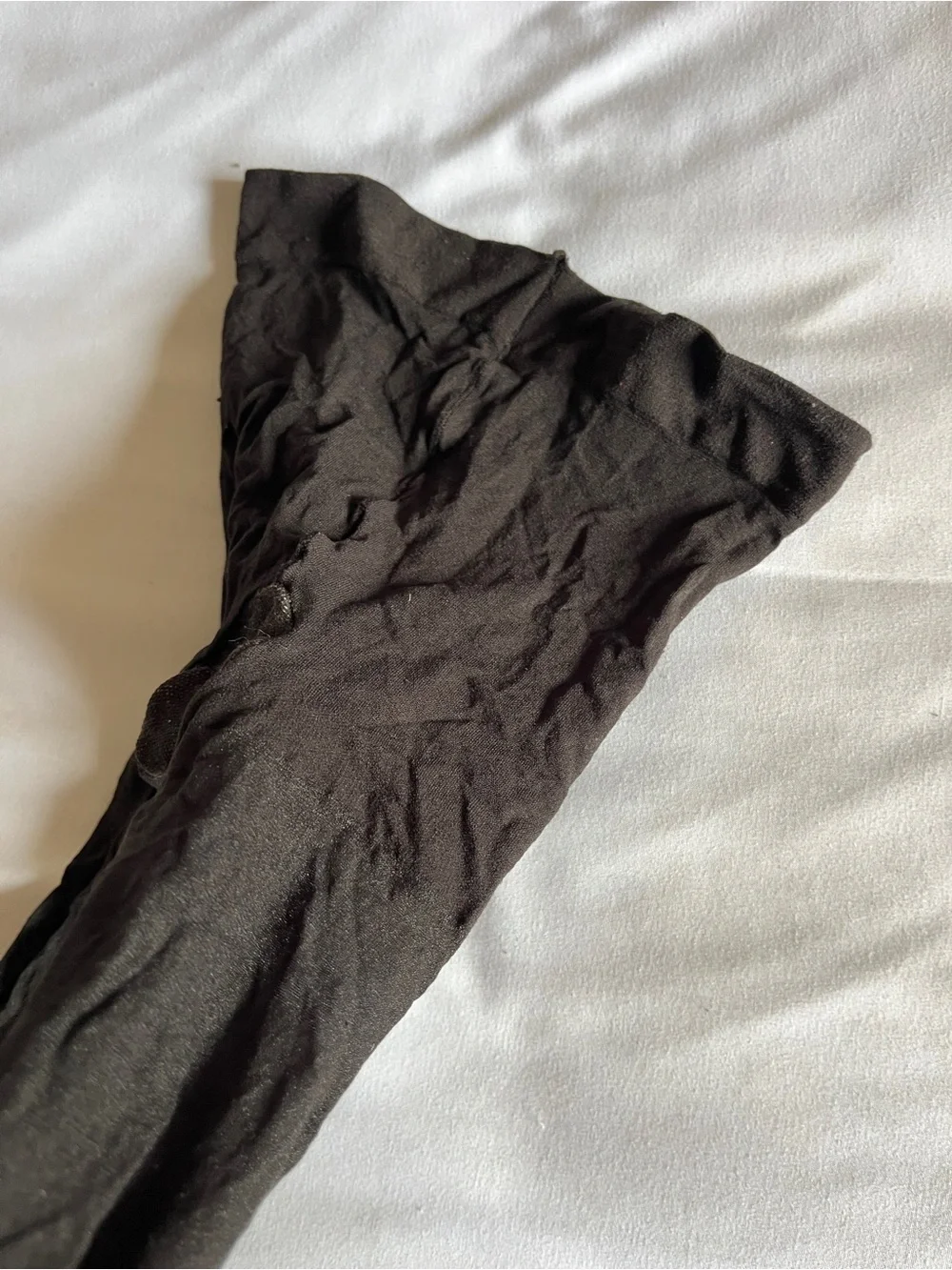 Solid Black Opaque Full Footed Tights Stockings Pantyhose Stretch